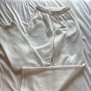 Amazon White Joggers with Elastic Waistband